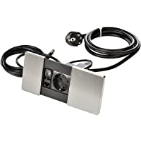 Kopp 939622018 VersaPAD-Enchufe empotrable (1 Conector RJ45 Cat 6 UTP- Incluye Cable de conexión de 2 m- IP20)- 3400 W…